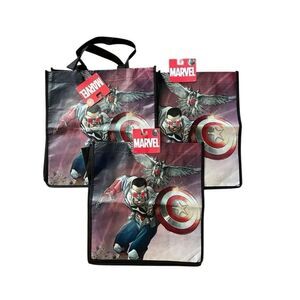 Marvel Avengers Captain Wilson Captain America Shopping Tote Bag Lot Of 3 NWT
